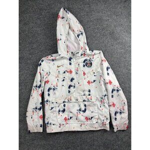 Paris Saint-Germain Jacket Kids XL White Red Blue Nike Hooded Soccer Windbreaker